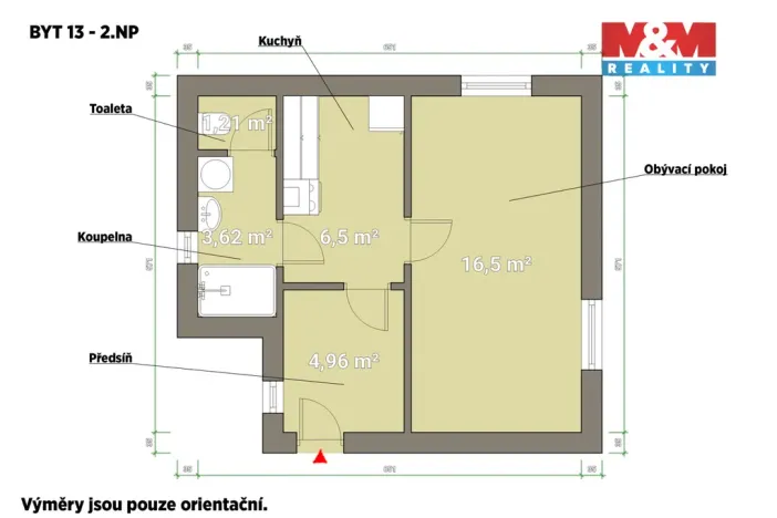 Pronájem bytu 1+1, Plzeň - Jižní Předměstí, Husova, 33 m2