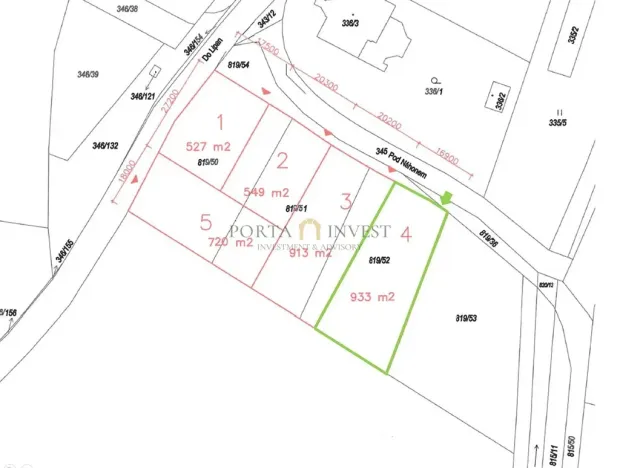 Prodej pozemku pro bydlení, Praha, Pod Náhonem, 933 m2
