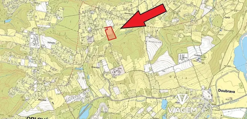 Prodej podílu pozemku pro bydlení, Doubrava, 1219 m2