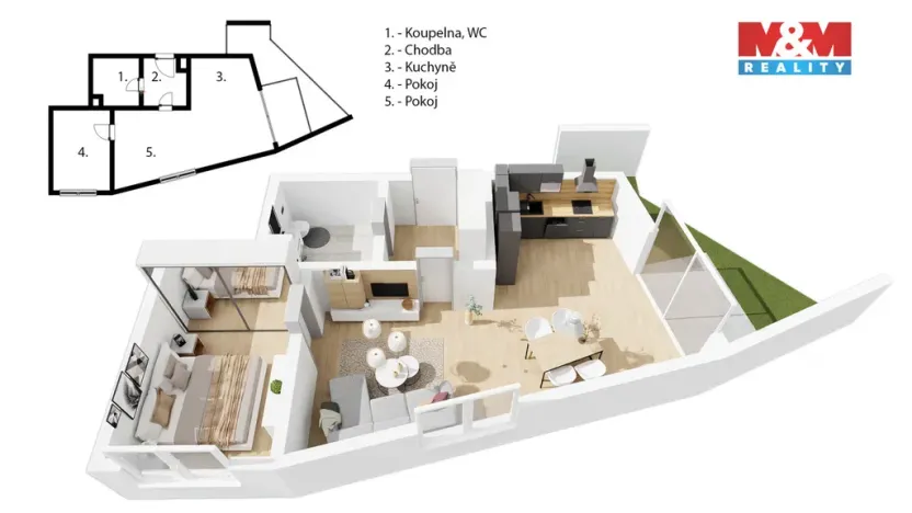Prodej bytu 2+kk, Praha - Střížkov, Střížkovská, 74 m2