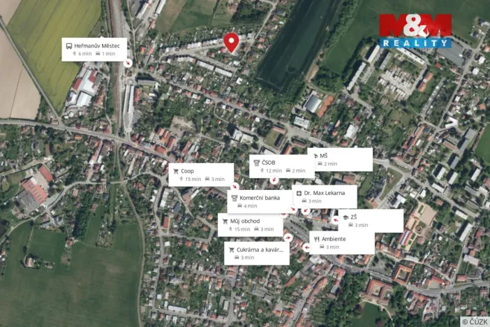 Pronájem bytu 2+kk, Heřmanův Městec, Pod Nádražím, 49 m2
