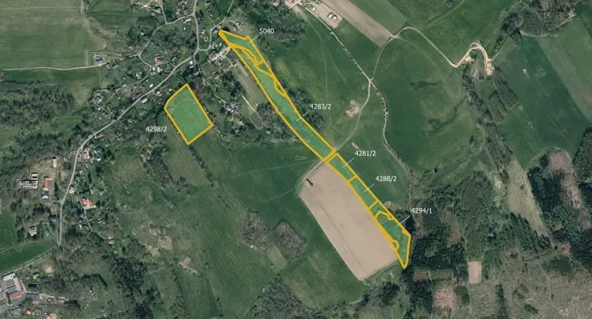 Prodej louky, Staré Křečany, 56275 m2