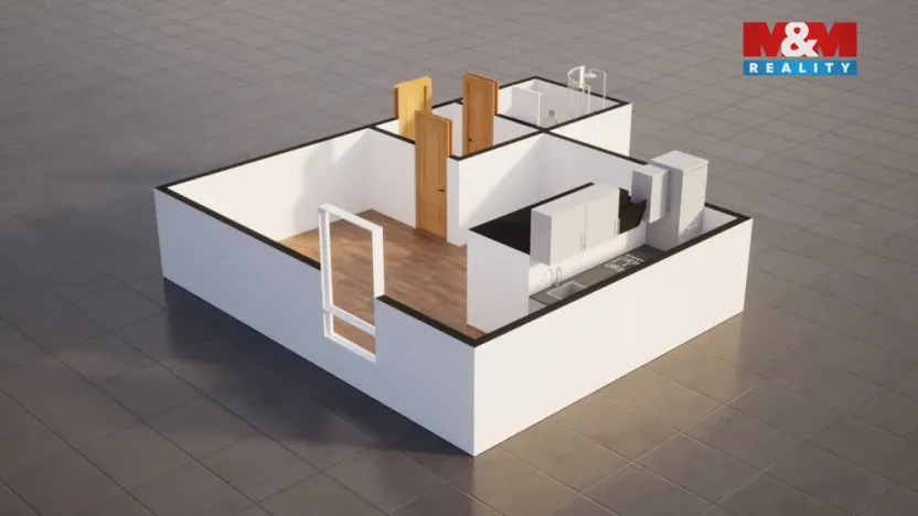 Pronájem bytu 1+kk, Jablonné v Podještědí, Zdislavy z Lemberka, 39 m2