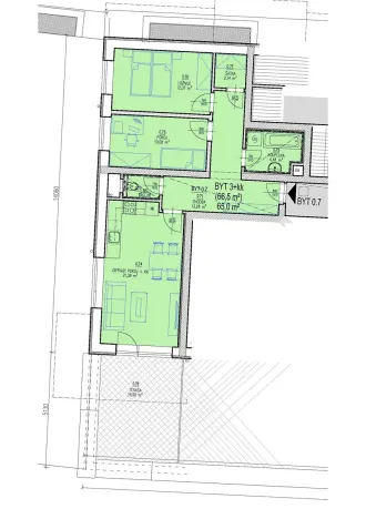 Prodej bytu 3+kk, Brno, Chvalovka, 54 m2
