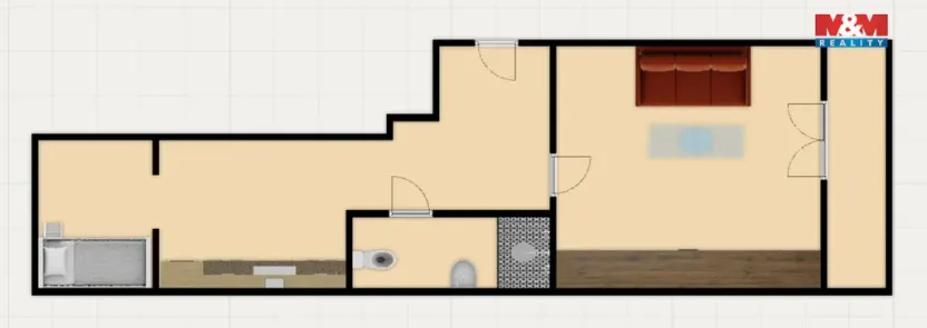 Prodej bytu 2+1, Karlovy Vary - Drahovice, Vítězná, 33 m2