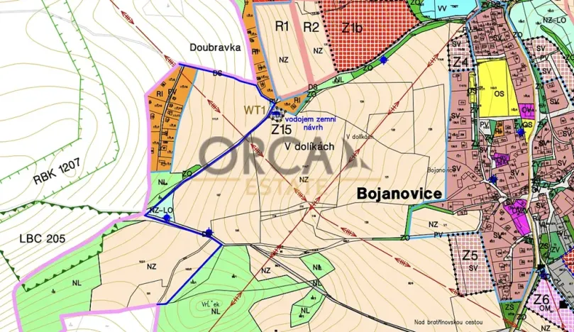 Prodej pole, Bojanovice, 8542 m2