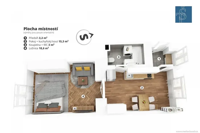 Prodej bytu 2+kk, Praha - Vyšehrad, Neklanova, 42 m2