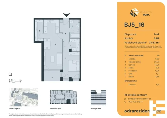 Prodej bytu 2+kk, Praha - Bohnice, Lodžská, 74 m2