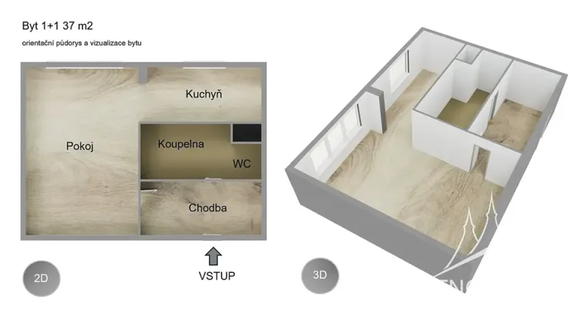 Pronájem bytu 1+1, Kutná Hora, Ortenova, 37 m2