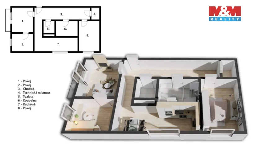 Prodej bytu 3+1, Náchod - Staré Město nad Metují, Pražská, 64 m2