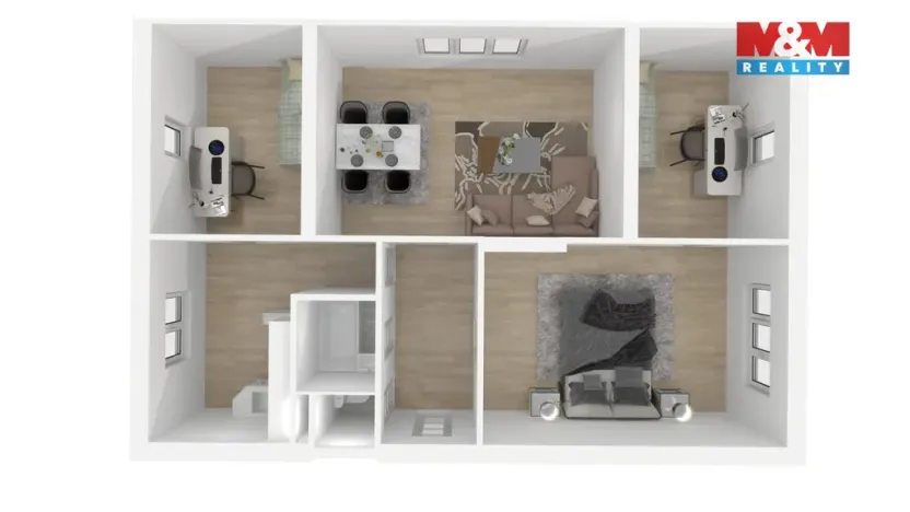 Prodej bytu 2+1, Čestice, 57 m2