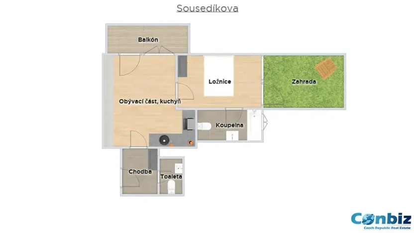 Prodej bytu 2+kk, Praha - Vysočany, Sousedíkova, 50 m2