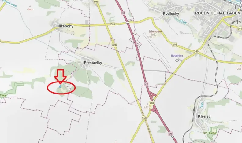 Prodej lesa, Budyně nad Ohří, 3677 m2