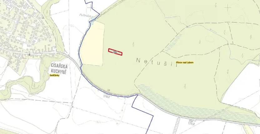 Prodej pozemku, Přerov nad Labem, 1975 m2