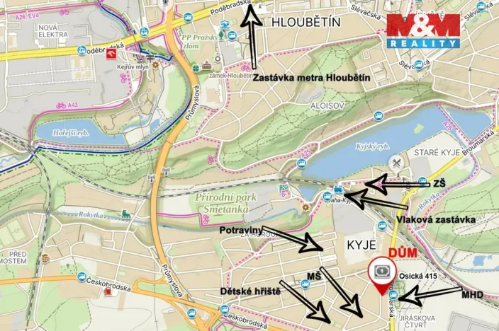 Prodej rodinného domu, Praha - Kyje, Osická, 230 m2