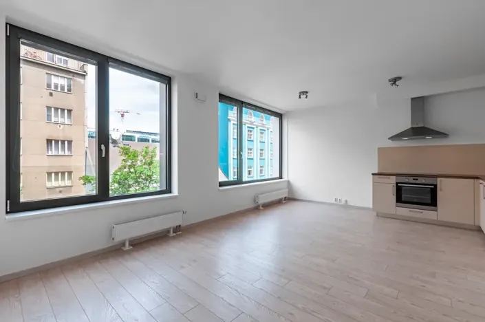Pronájem bytu 1+kk, Praha - Karlín, Sokolovská, 38 m2