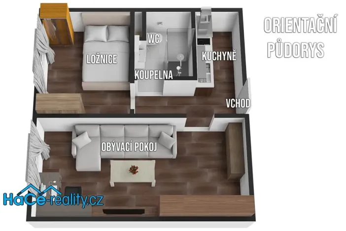 Prodej bytu 2+kk, Rychnov nad Kněžnou, Na Trávníku, 36 m2
