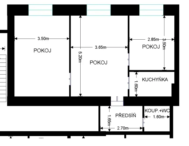 Pronájem bytu 3+1, Praha - Holešovice, Dělnická, 60 m2
