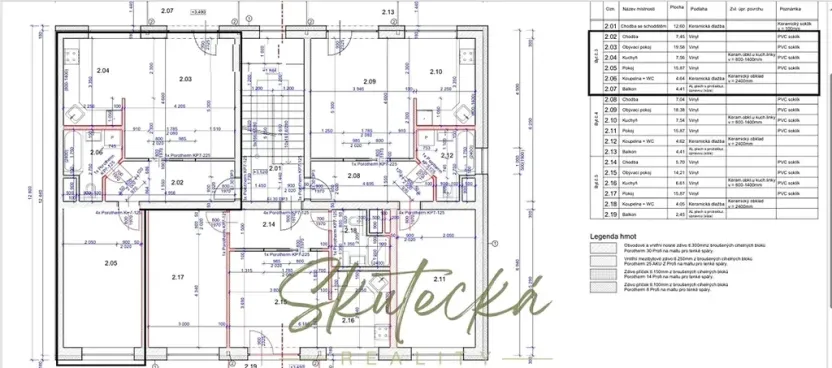 Pronájem bytu 2+kk, Hodonín, 62 m2
