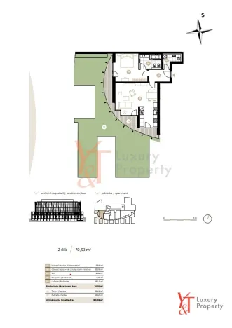 Pronájem bytu 2+kk, Praha - Smíchov, 71 m2