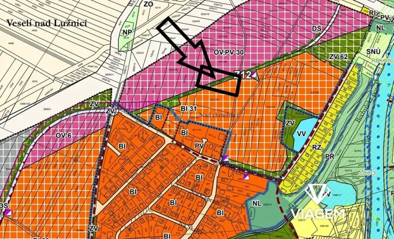 Prodej podílu pozemku pro bydlení, Veselí nad Lužnicí, 597 m2