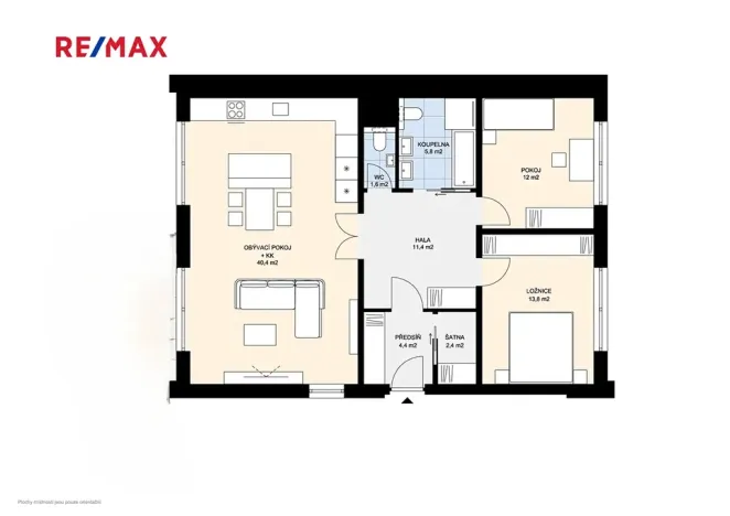 Pronájem bytu 3+kk, Praha - Kunratice, Děbolínská, 92 m2
