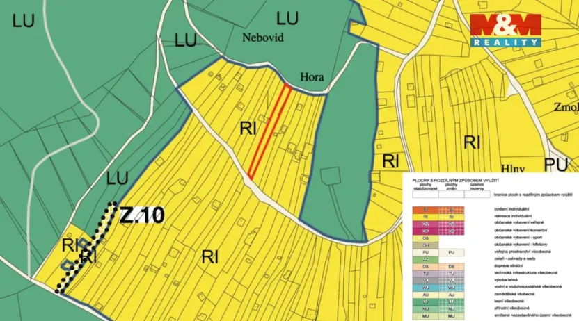 Prodej zahrady, Nebovidy, 788 m2