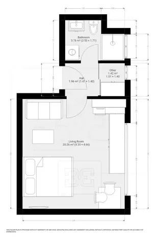 Pronájem bytu 1+kk, České Budějovice, Štítného, 27 m2