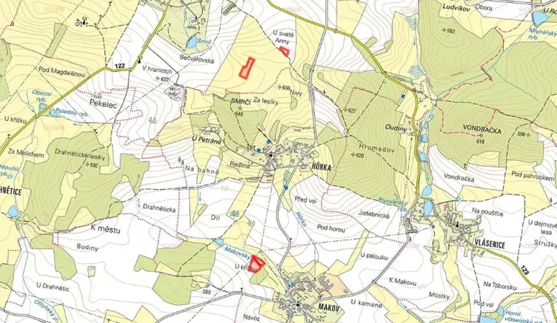 Prodej pole, Jistebnice, 5420 m2