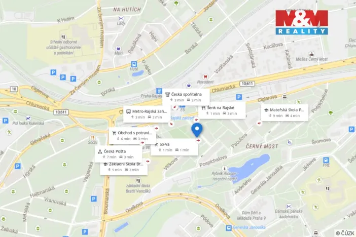 Prodej bytu 1+1, Praha - Černý Most, Bouřilova, 38 m2