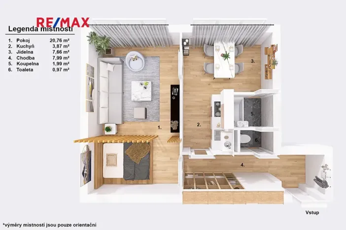 Pronájem bytu 1+1, Jindřichův Hradec, sídliště Vajgar, 43 m2