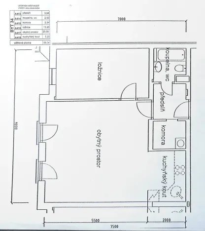 Prodej bytu 2+kk, Praha, 56 m2