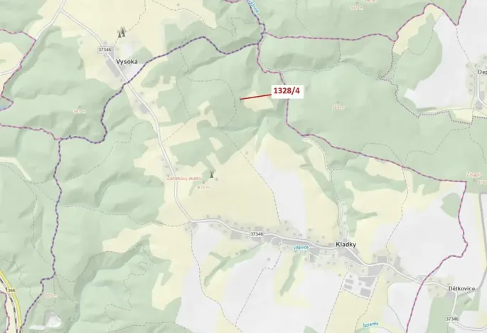 Dražba lesa, Kladky, 199 m2