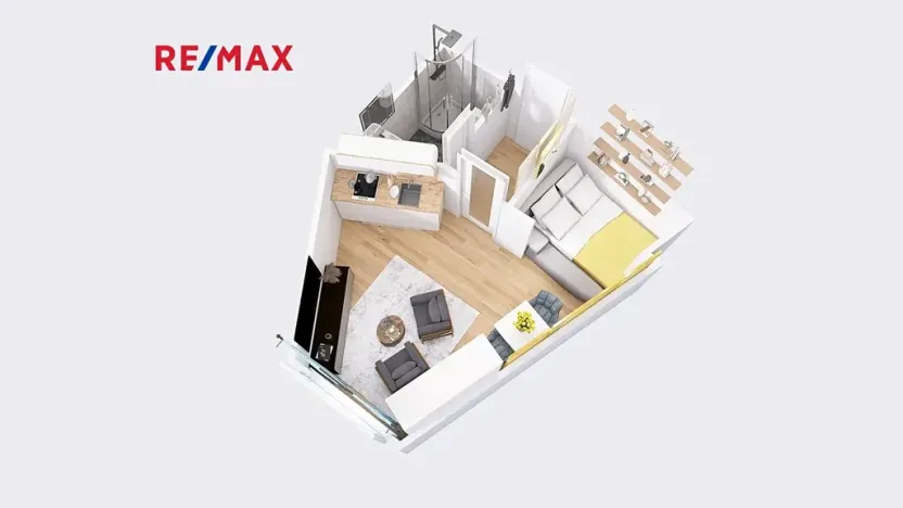 Pronájem bytu 1+kk, Jindřichův Hradec, Nádražní, 23 m2