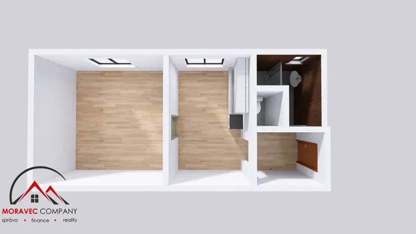 Pronájem bytu 1+1, Ostrava, Palackého, 41 m2