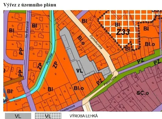 Dražba výrobních prostor, Městec Králové, Palackého, 1826 m2