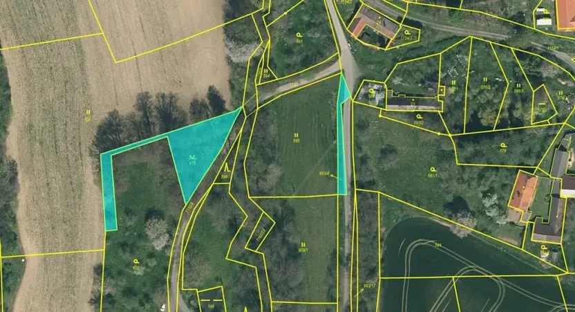 Dražba pozemku, Mladá Vožice, 2401 m2