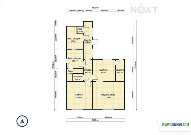 Prodej rodinného domu, Náměšť na Hané, Nové Dvory, 70 m2