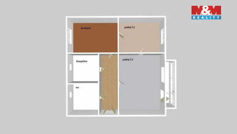 Pronájem bytu 2+1, Doudleby nad Orlicí, Dukelská, 65 m2