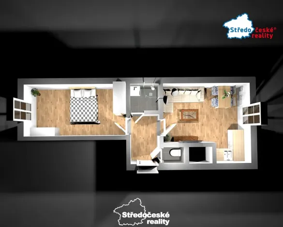 Pronájem bytu 2+kk, Praha - Vysočany, Prokopka, 53 m2