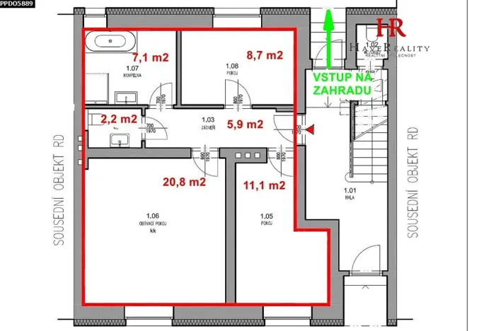 Pronájem bytu 3+kk, Benešov, Ulrichova, 61 m2