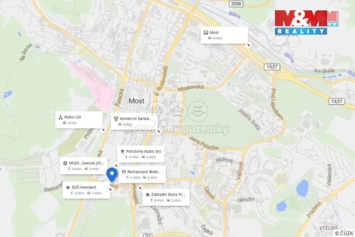 Pronájem bytu 1+1, Most, Zdeňka Fibicha, 36 m2