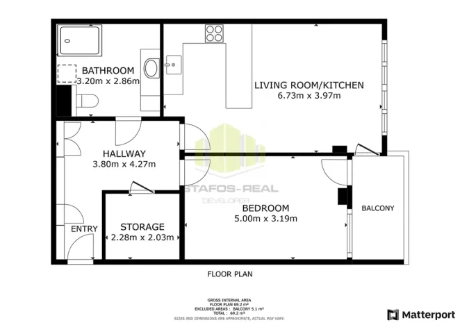 Pronájem bytu 2+kk, Olomouc, Šantova, 68 m2