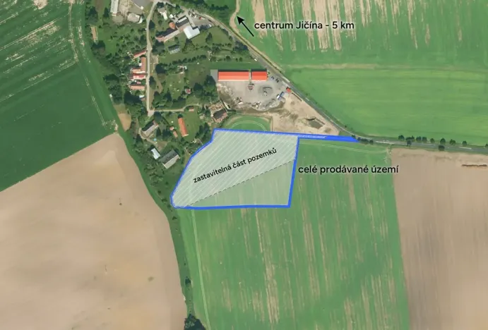 Prodej podílu komerčního pozemku, Jičín, 9990 m2