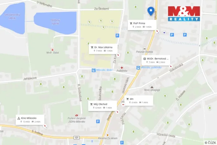 Pronájem bytu 1+kk, Milevsko, Masarykova, 30 m2