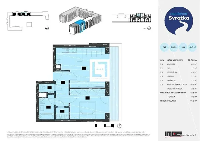 Prodej bytu 2+kk, Brno, Jižní, 54 m2