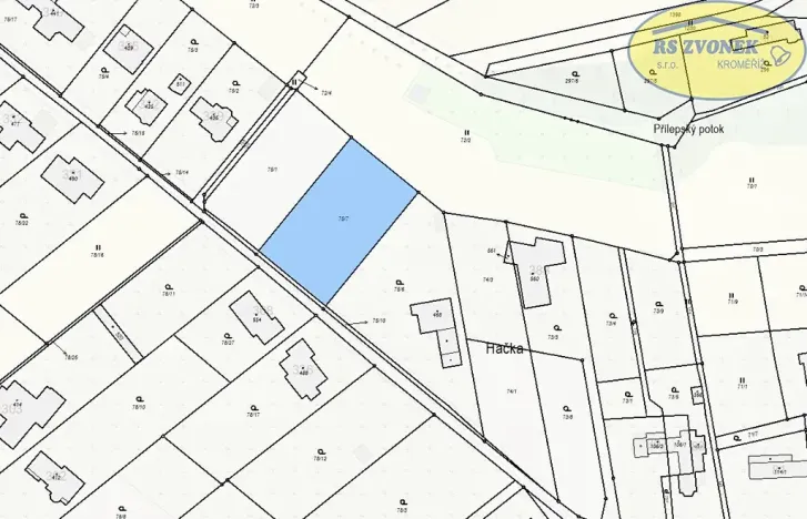 Prodej pozemku pro bydlení, Přílepy, 1755 m2