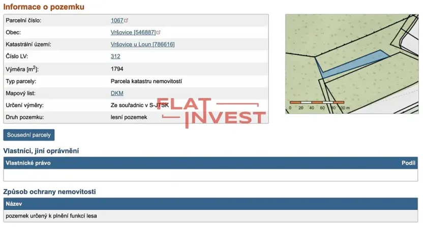 Prodej lesa, Vršovice, 162726 m2
