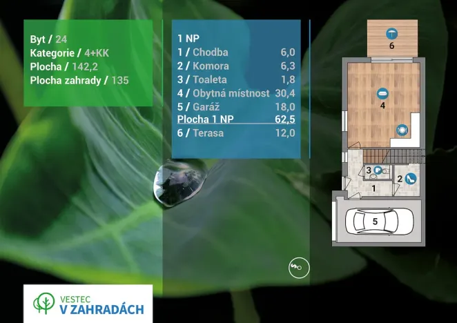 Prodej bytu 4+kk, Vestec, Vrbová, 141 m2