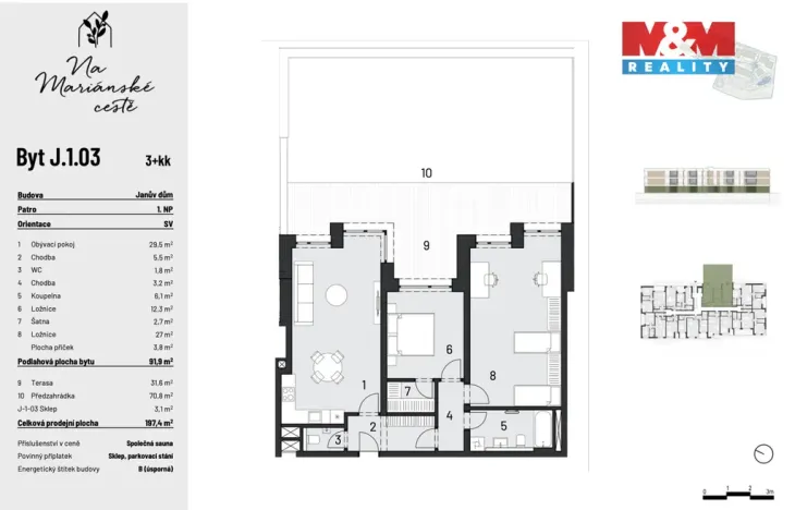 Prodej bytu 3+kk, Brandýs nad Labem-Stará Boleslav, Dřevčická, 92 m2